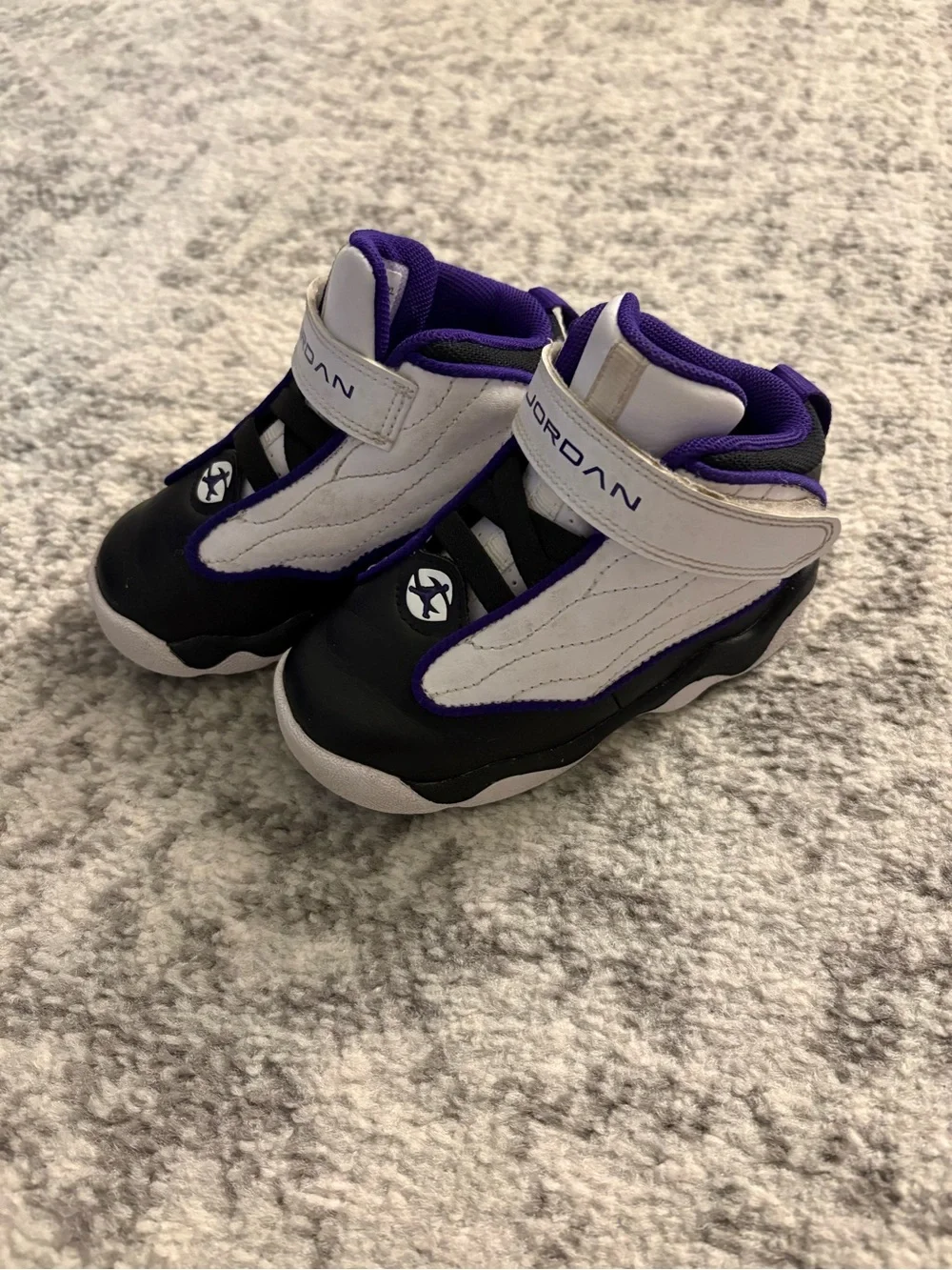 7C Jordan Purple Black & White Basketball Shoes